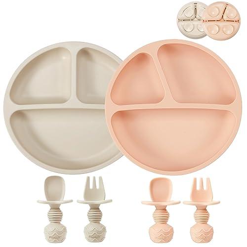 PandaEar Feeding Set Saugteller 6-tlg Silikon BPA-frei