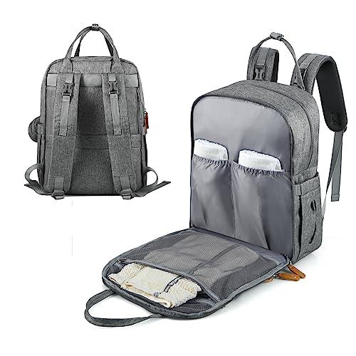 PandaEar Wickelrucksack Grau Oxford wasserdicht groß