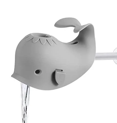 PandaEar Bathroom Wasserhahnschutz Baby Silikon Grau Wal