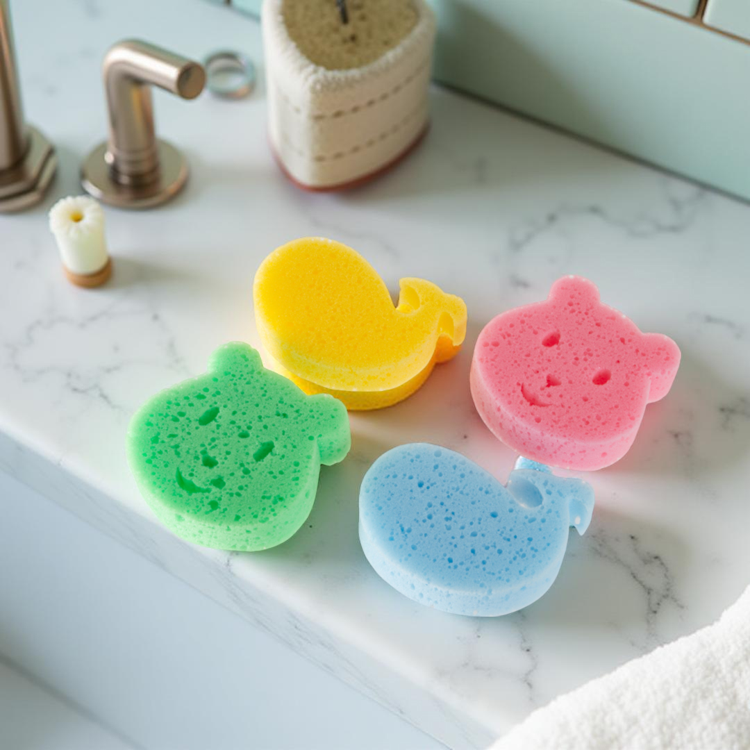 BabyJem Banyo Badeschwamm 4er weich bunt