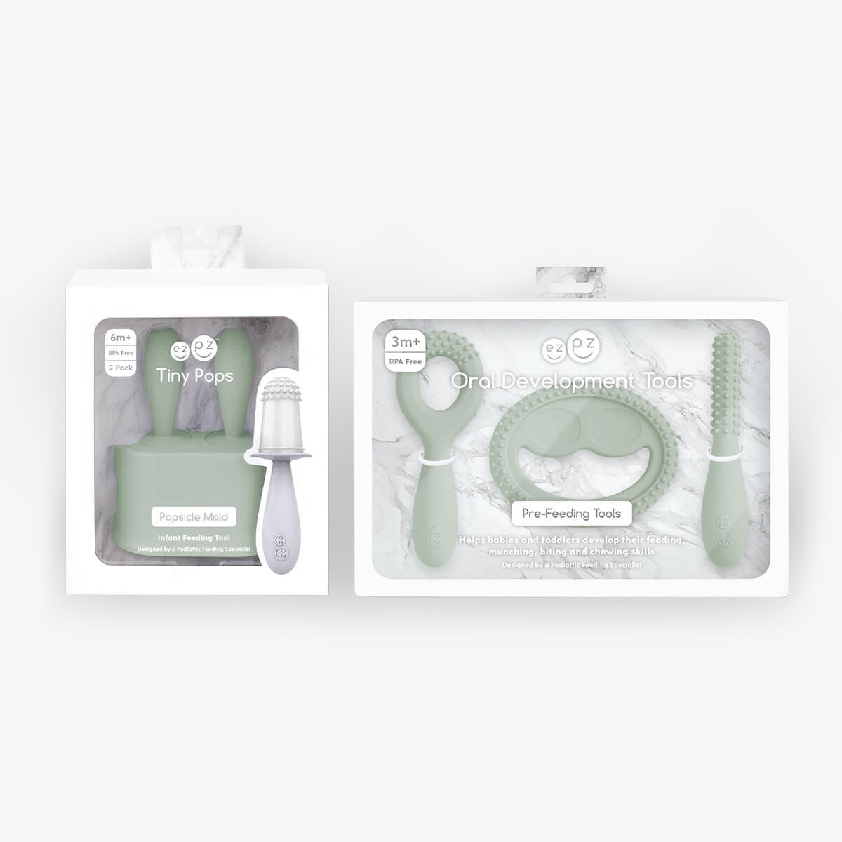 ezpz Pre-Feeding Bundle Eisform Silikon Sage Beikost