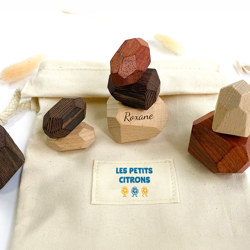Les Petits Citrons Le Jeu Vladimir Stapelspiel Holz 9-tlg mit Gravur