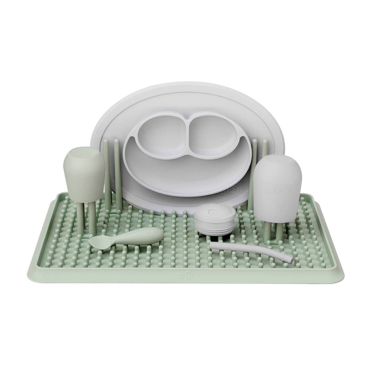 ezpz Cleaning Drying Rack Abtropfgestell Grau mit Matte