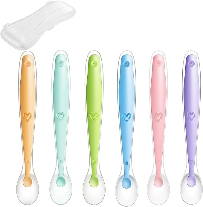 PandaEar Utensils Soft Spoons Babylöffel 6er Pack Silikon