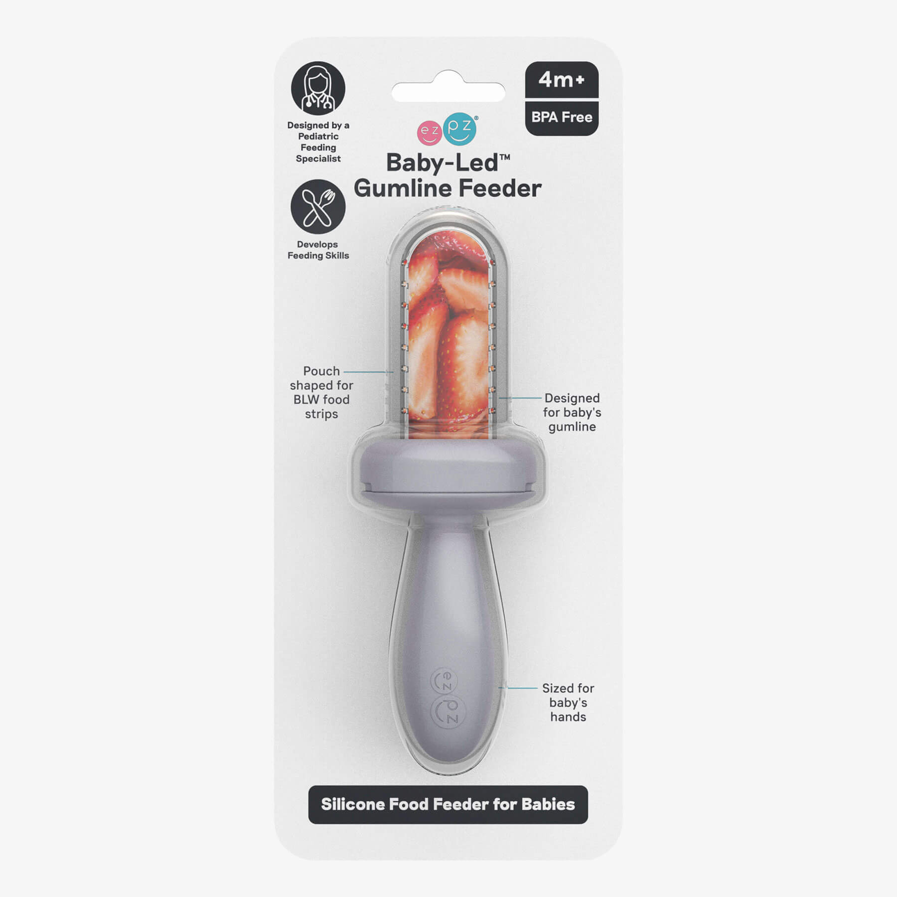 ezpz Pre-Feeding Gumline Feeder 5er-Pack Pewter Sauger