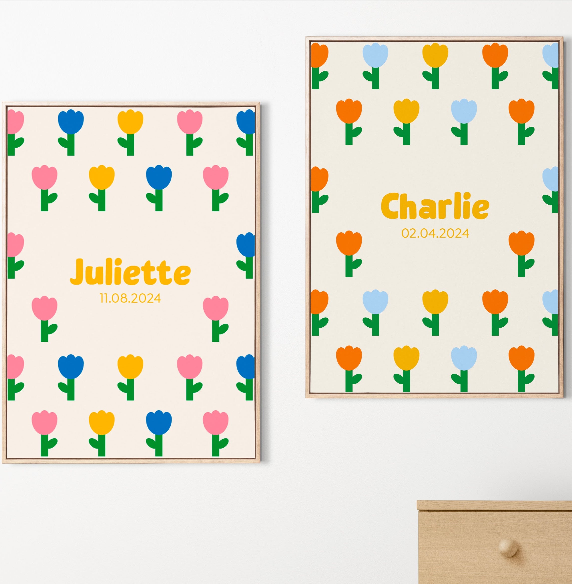 Les Petits Citrons La Papeterie Blumen Poster Rose A4 Rahmen