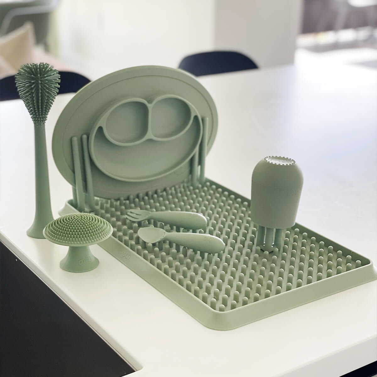 ezpz Cleaning Bundle Reinigungsset Salbei 3-teilig Silikon