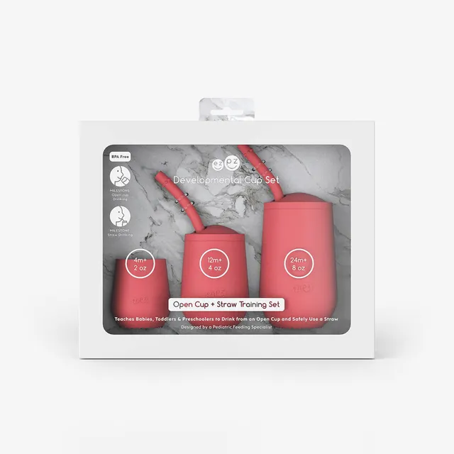 ezpz Basics Collection Developmental Cup Set Coral Trinklernset