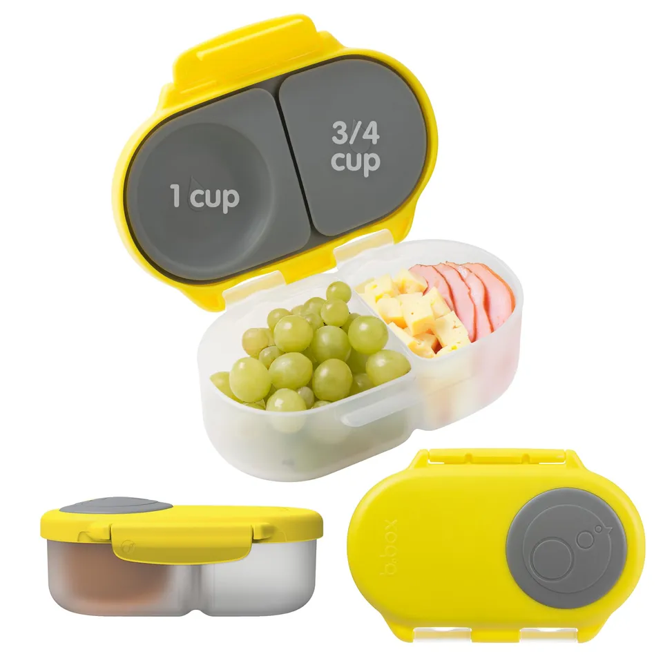 b.box Snackbox Frischhaltedose Zitronensorbet 2 Fächer