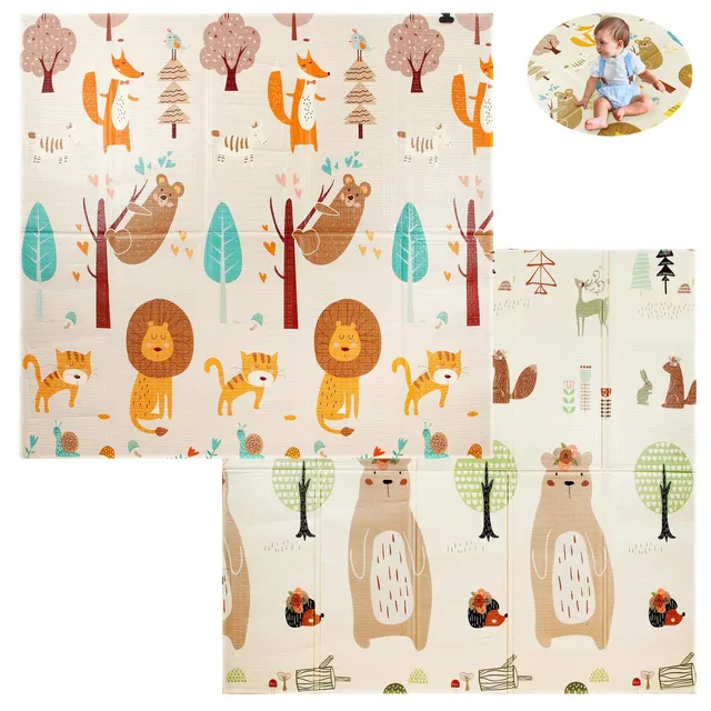 PandaEar Entertainment Play Mat Spielmatte 78x59 Wende XPE