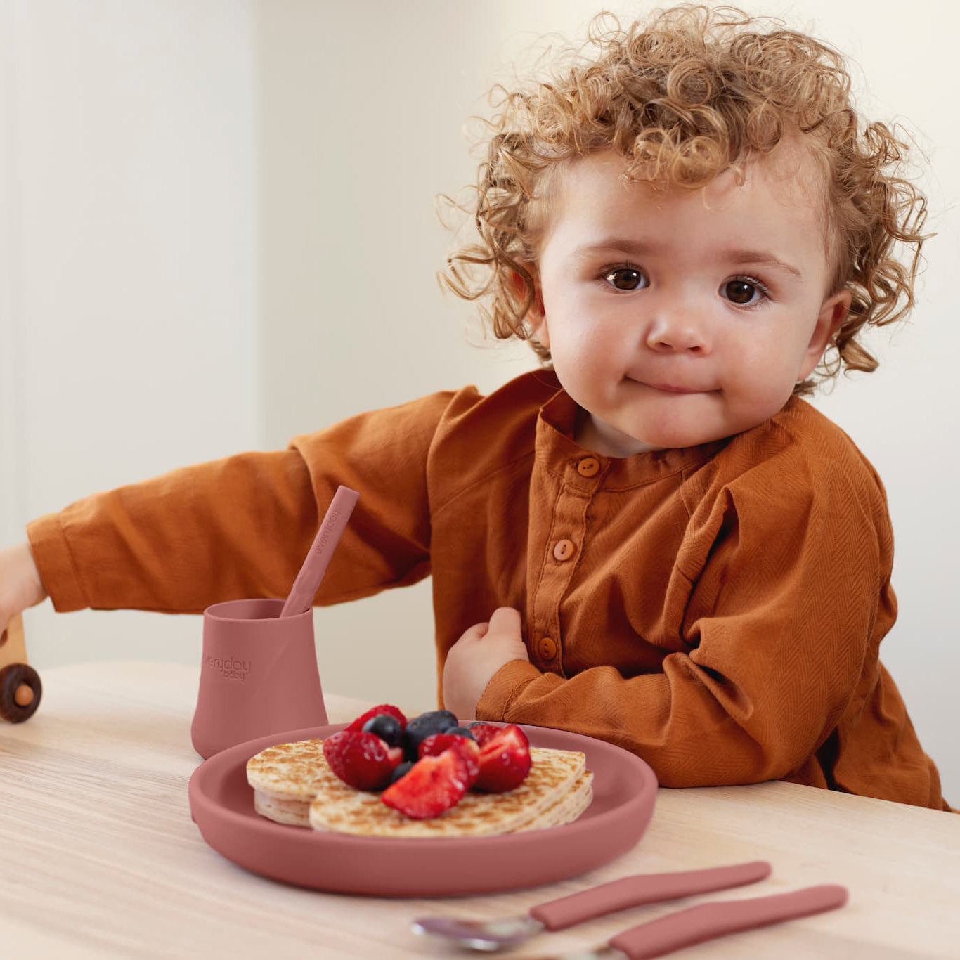 Everyday Baby Tableware Silikonbecher 2er Nature Red
