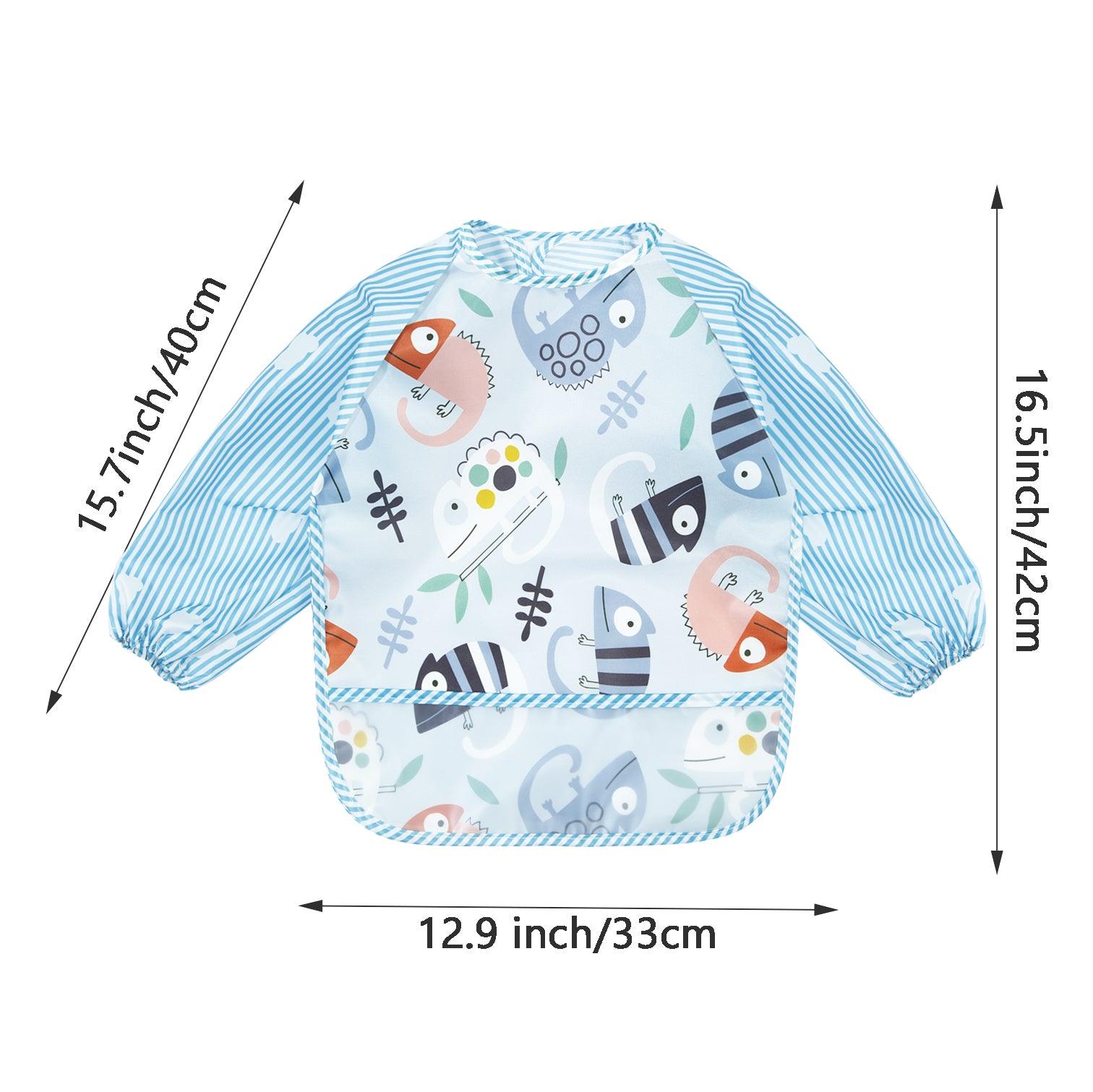 PandaEar Bibs Langarmlätzchen 3er Pack wasserdicht 6-36 Monate