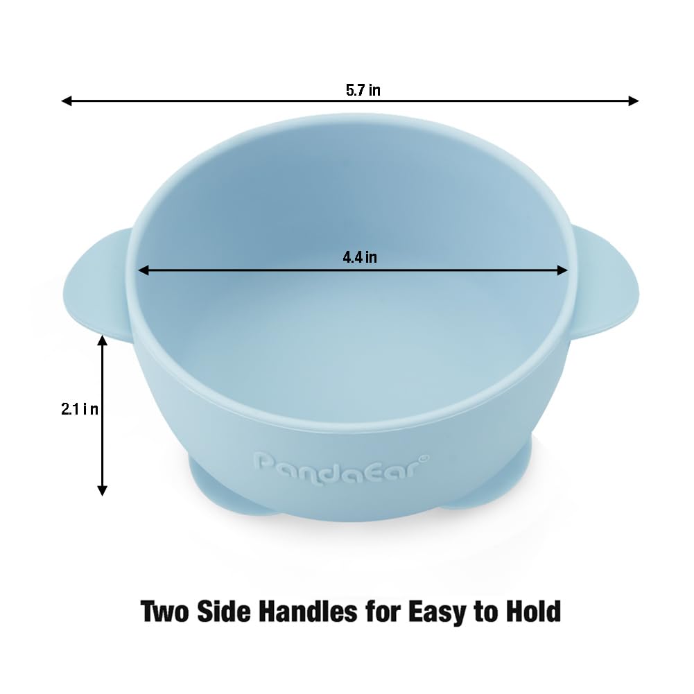 PandaEar Bowl Saugschüssel 3er Silikon Blau Grün Braun