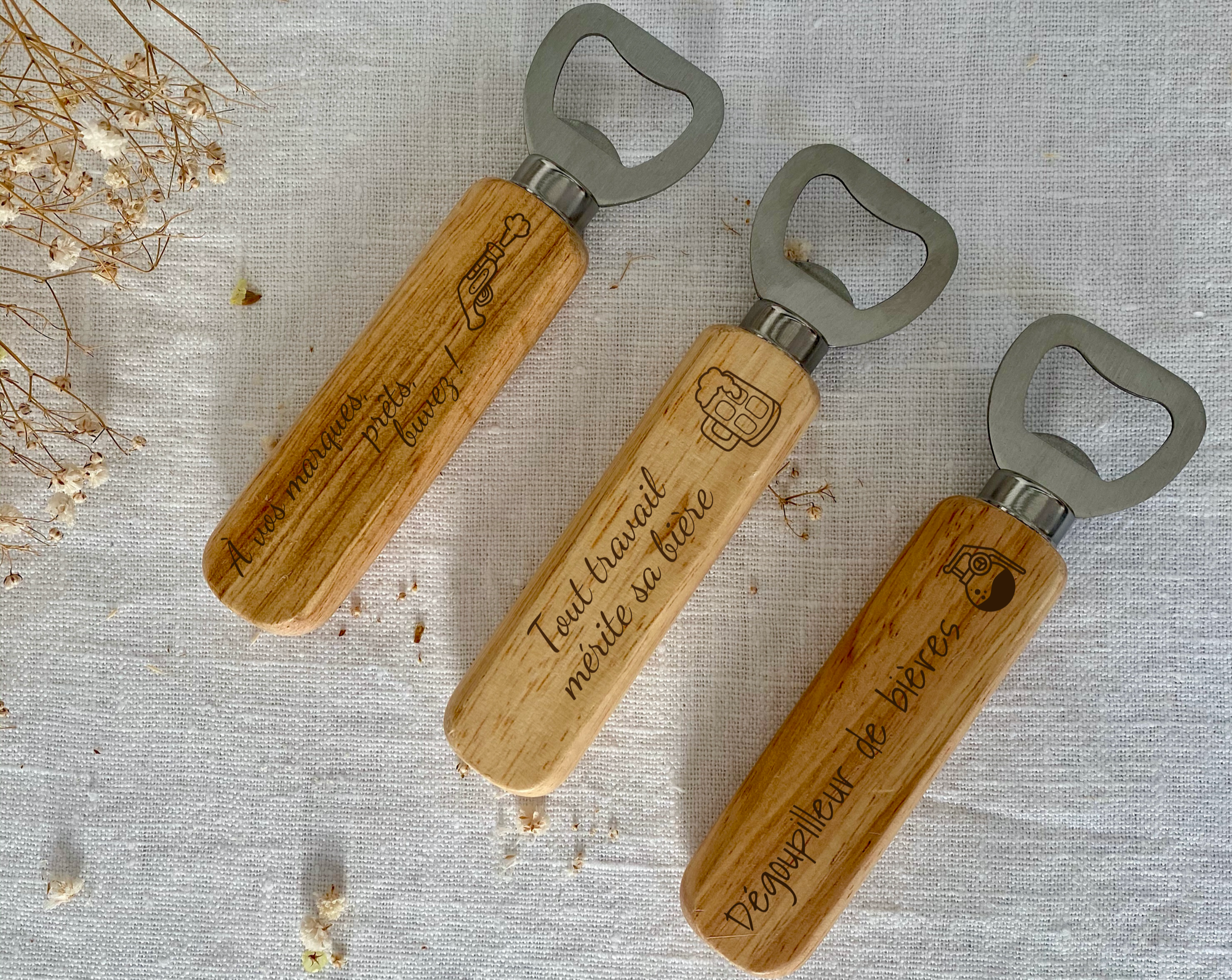 Les Petits Citrons Les Parents Décapsuleur Flaschenöffner Holz