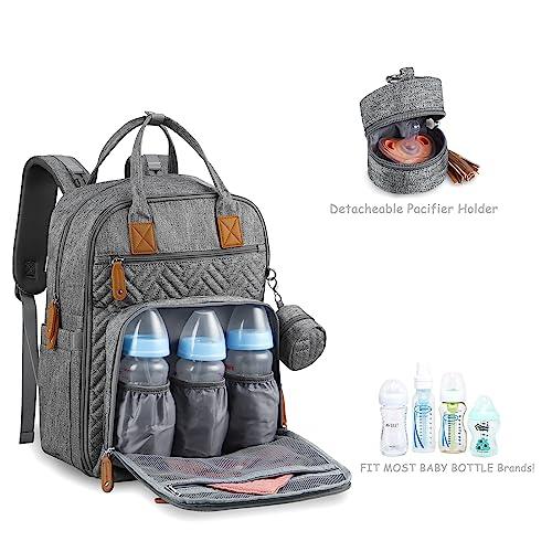 PandaEar Wickelrucksack Grau Oxford wasserdicht groß