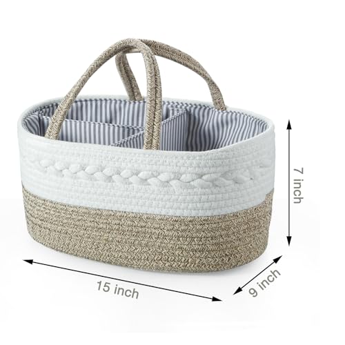PandaEar Nursery Windelorganizer Baumwolle braun