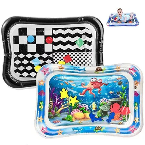 PandaEar Wassermatte Tummy Time Spielmatte PVC 66 cm