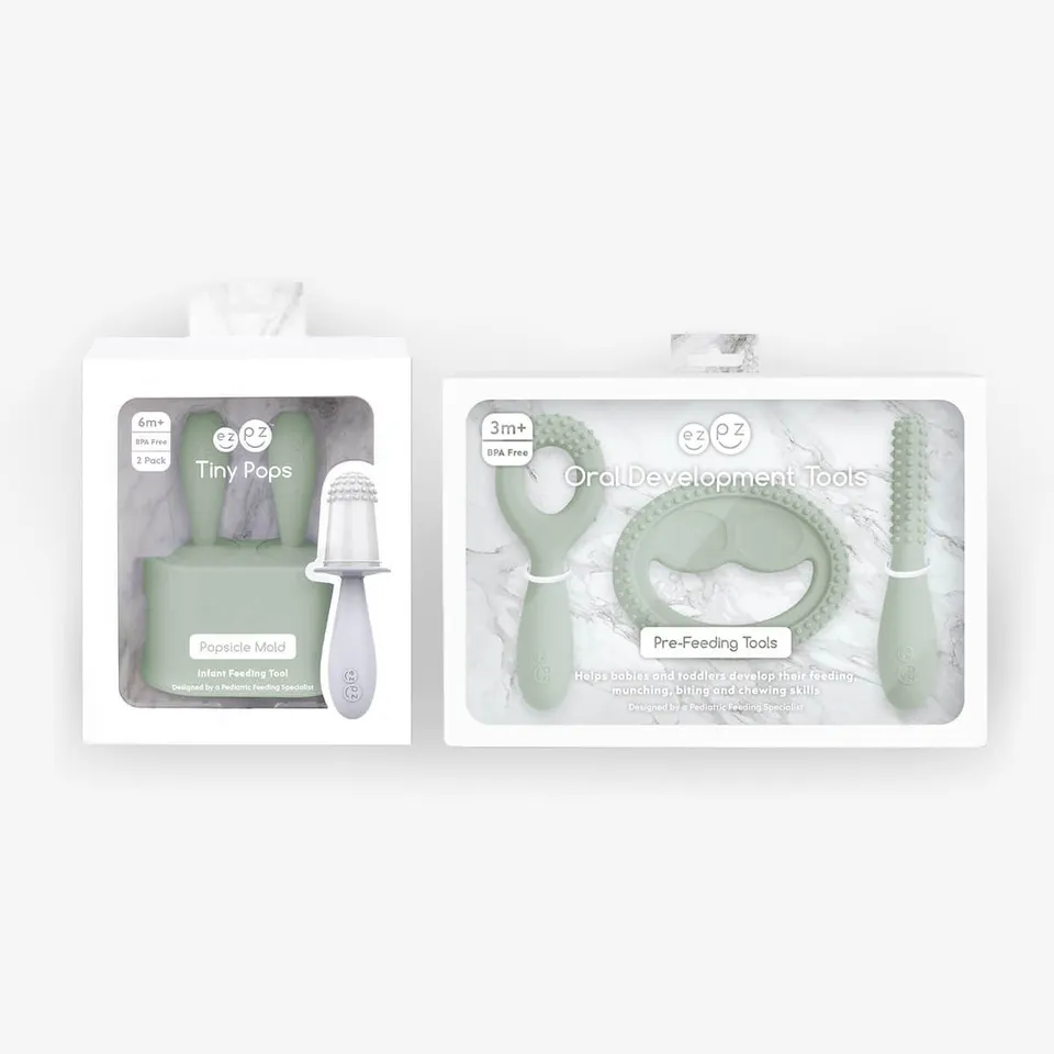 ezpz Pre-Feeding Bundle Eisform Silikon Sage Beikost