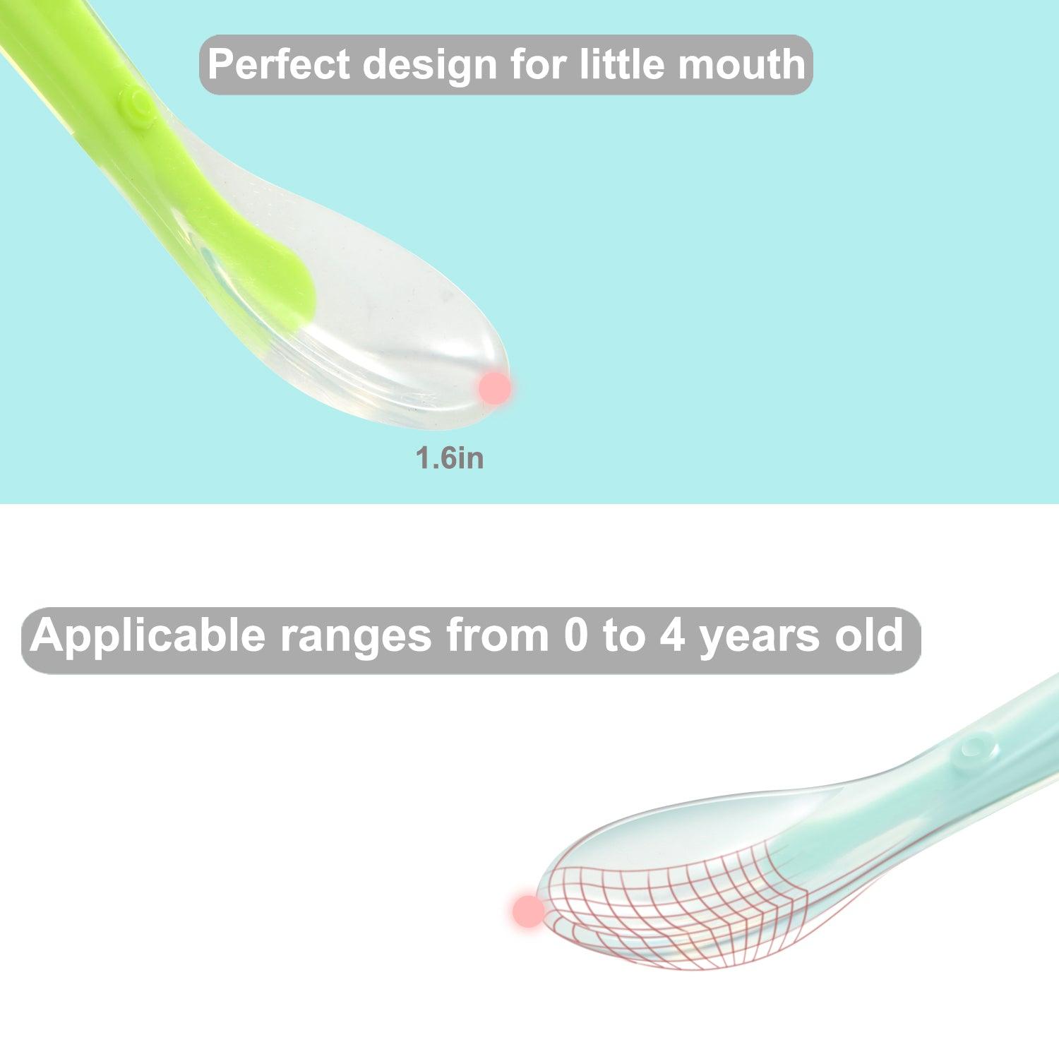 PandaEar Utensils Soft Spoons Babylöffel 6er Pack Silikon