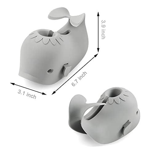 PandaEar Bathroom Wasserhahnschutz Baby Silikon Grau Wal