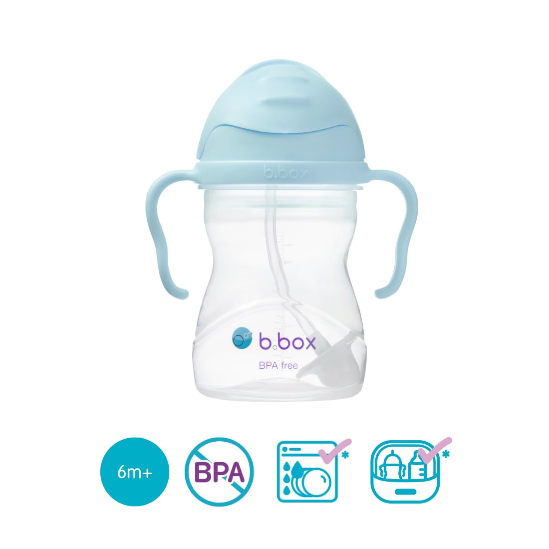 b.box Sippy cups Trinklernbecher 240 ml Bubblegum Blueberry auslaufsicher