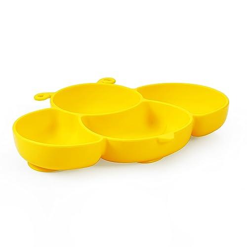 PandaEar Feeding Set Bienenteller 2er Silikon mit Löffel