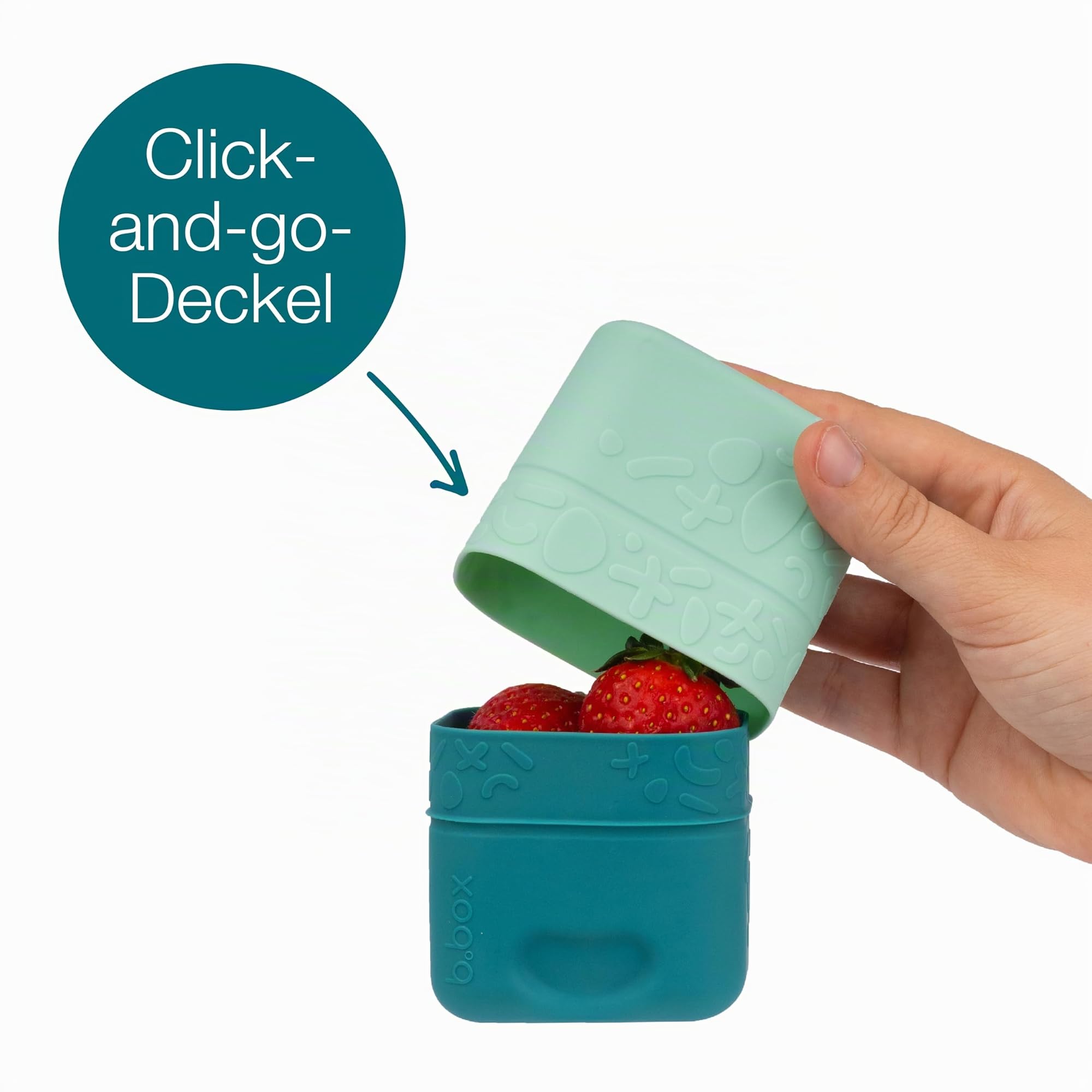 b.box Snackbox Silikon klein Beere Snackdose auslaufsicher