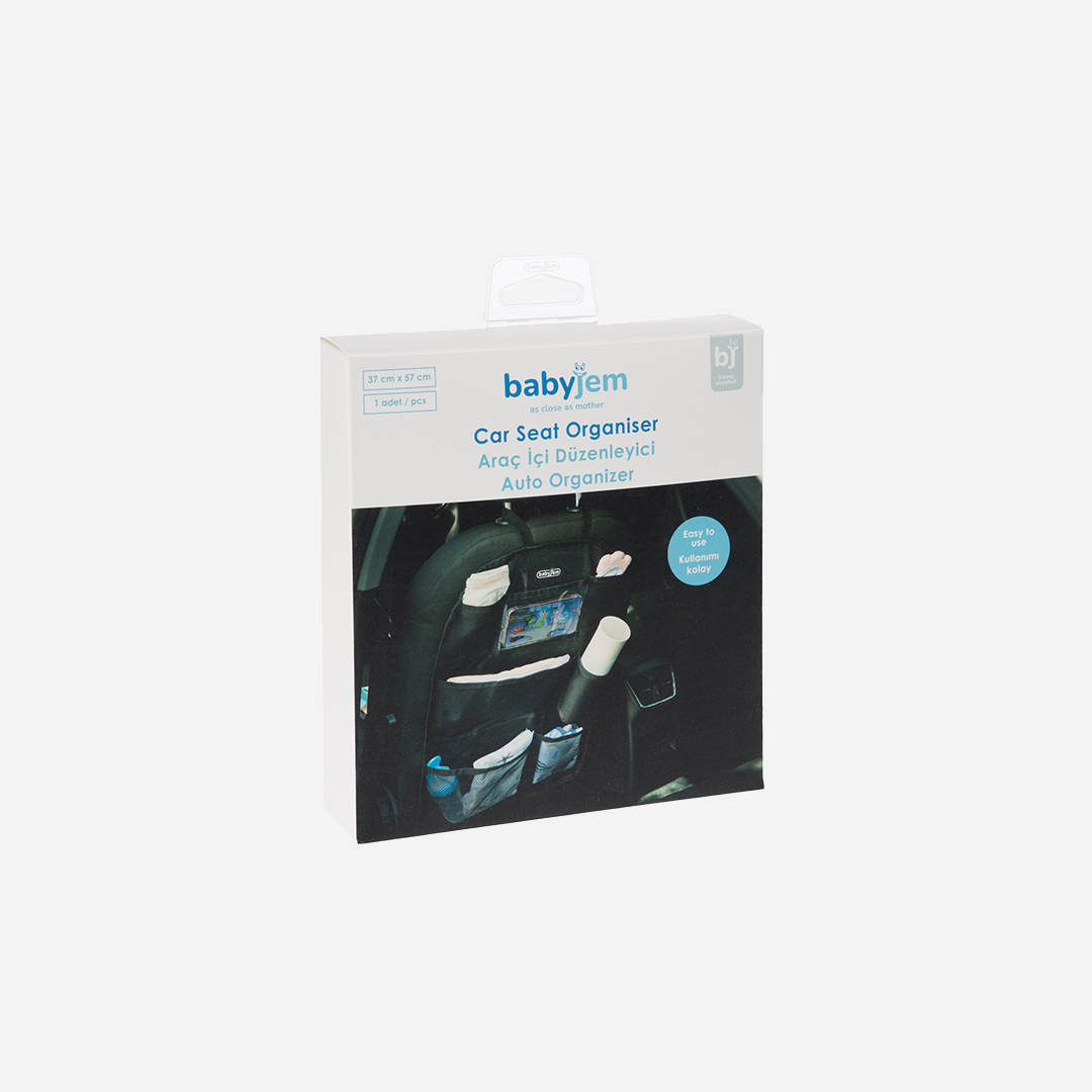 BabyJem Seyahat Auto-Organizer Rücksitz Stoff mit Fächern