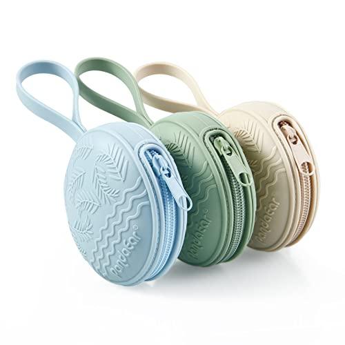 PandaEar Pacifiers Schnullerbox 3er Silikon mit Band