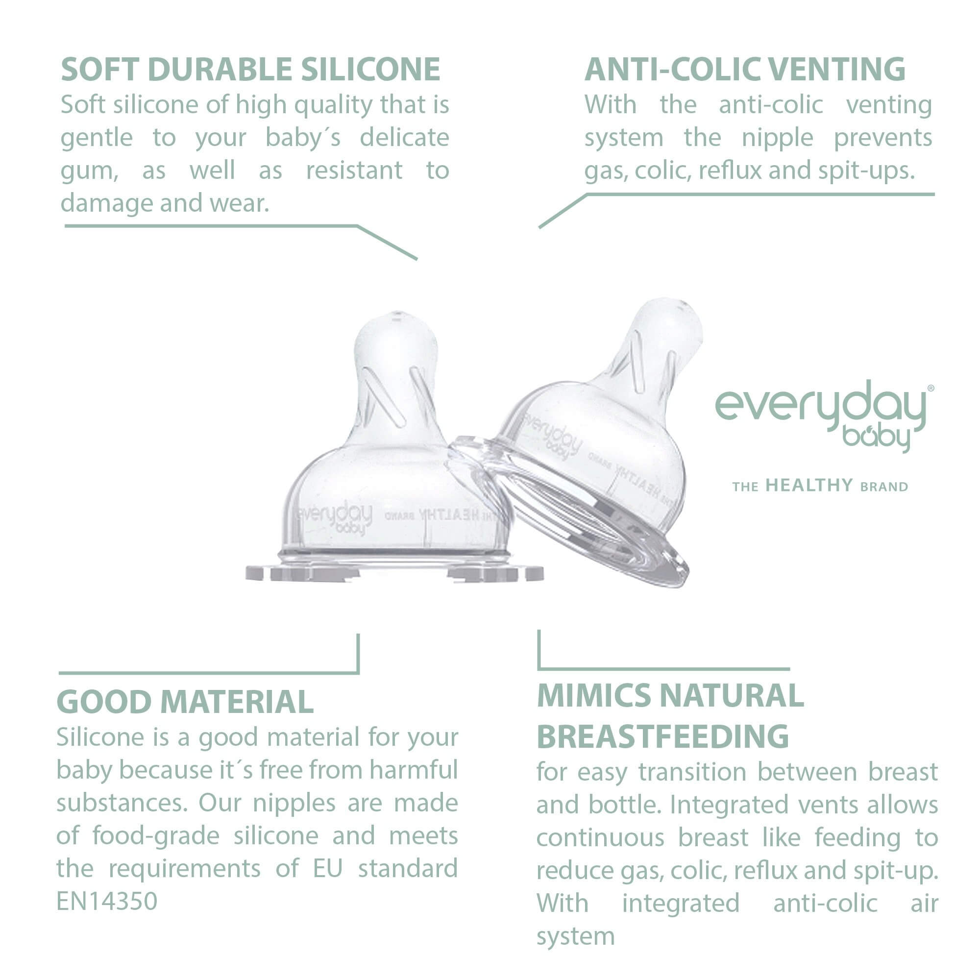 Everyday Baby Accessories Flaschensauger S 2er