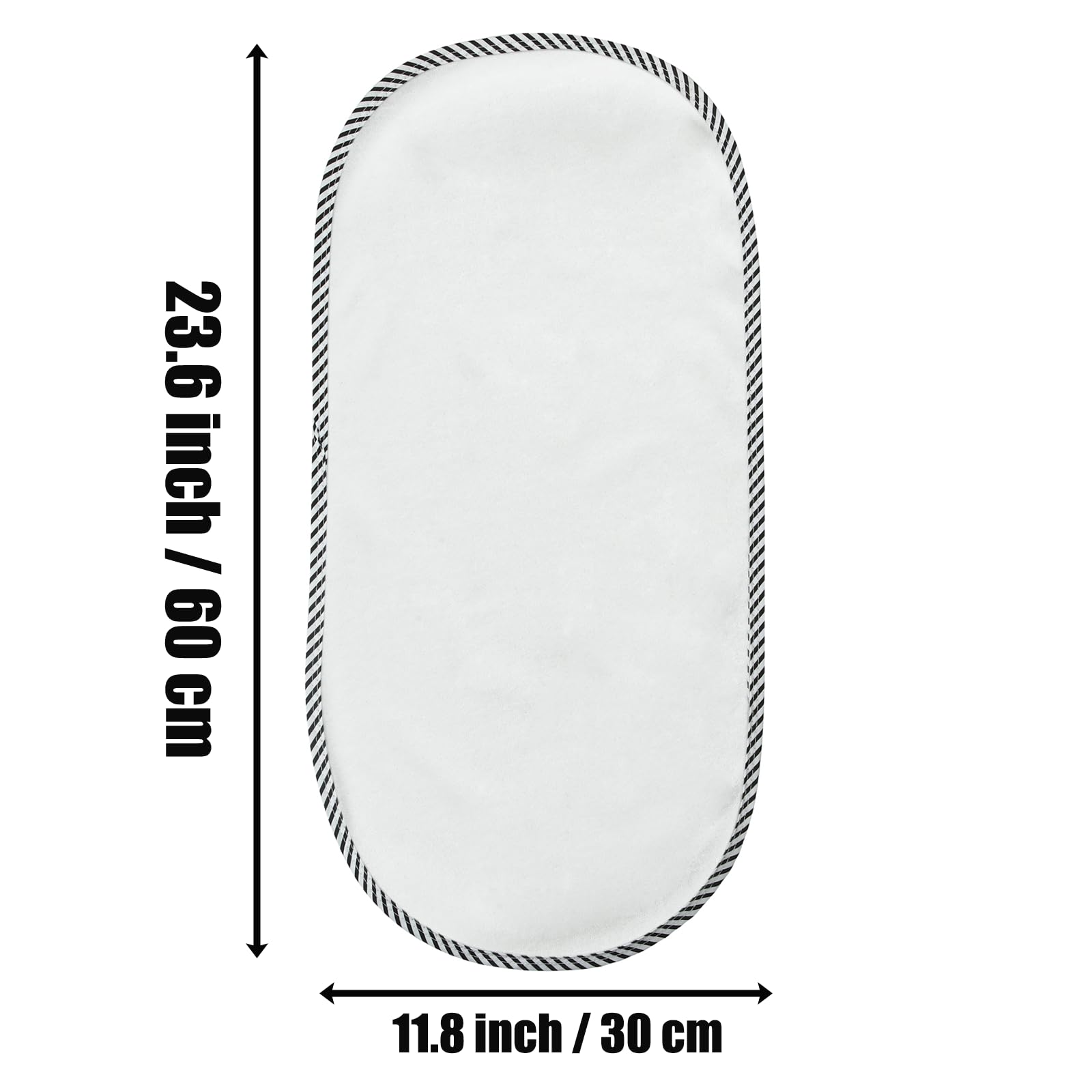 PandaEar Wickelunterlage Weiß 4er-Set 60x30 cm