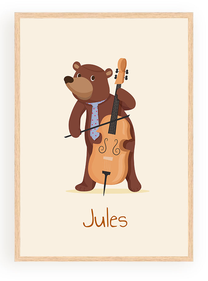 Les Petits Citrons La Papeterie Poster Tiere Musiker personalisiert A4