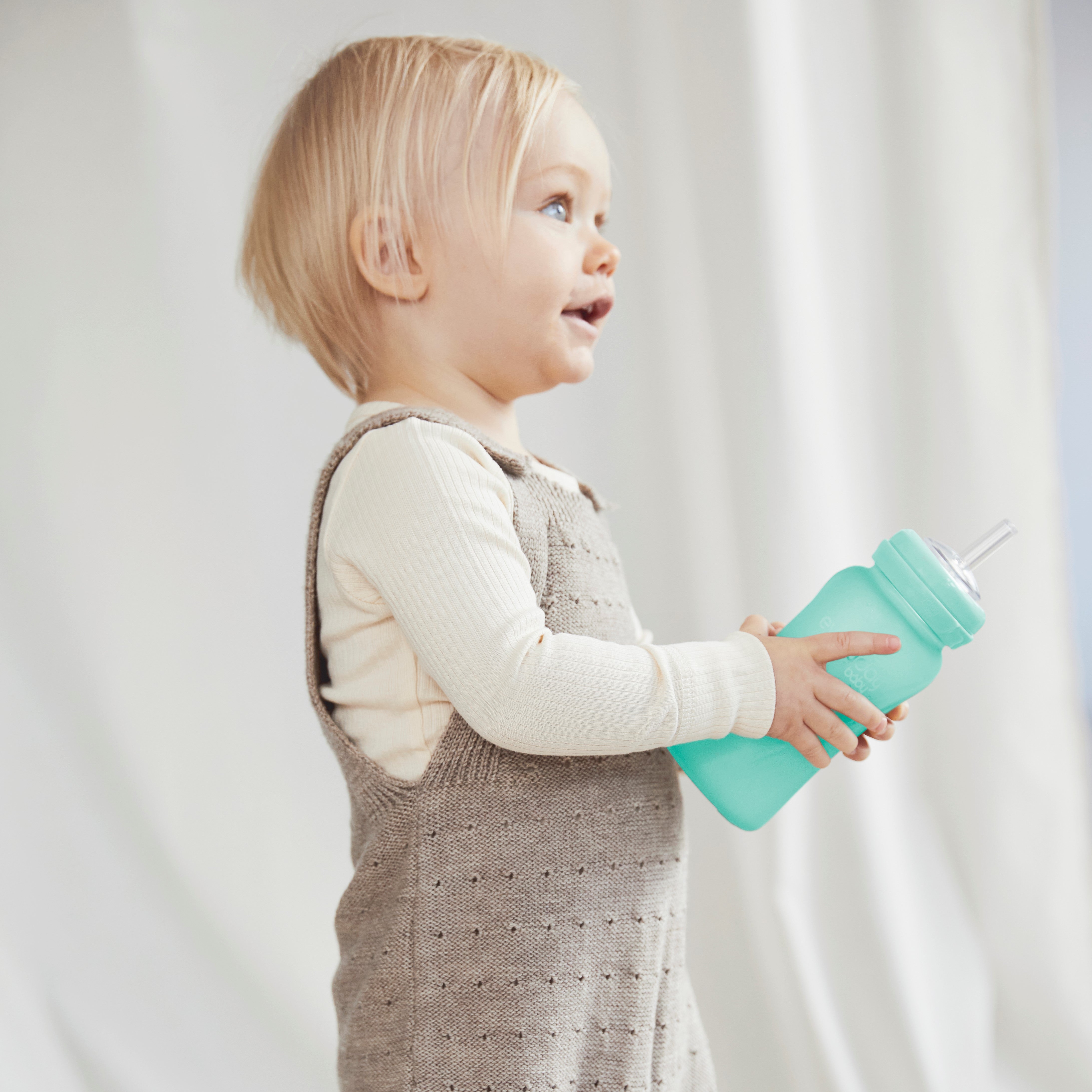 Everyday Baby Glass Bottles Strohhalmflasche Glas 240 ml Mint Green
