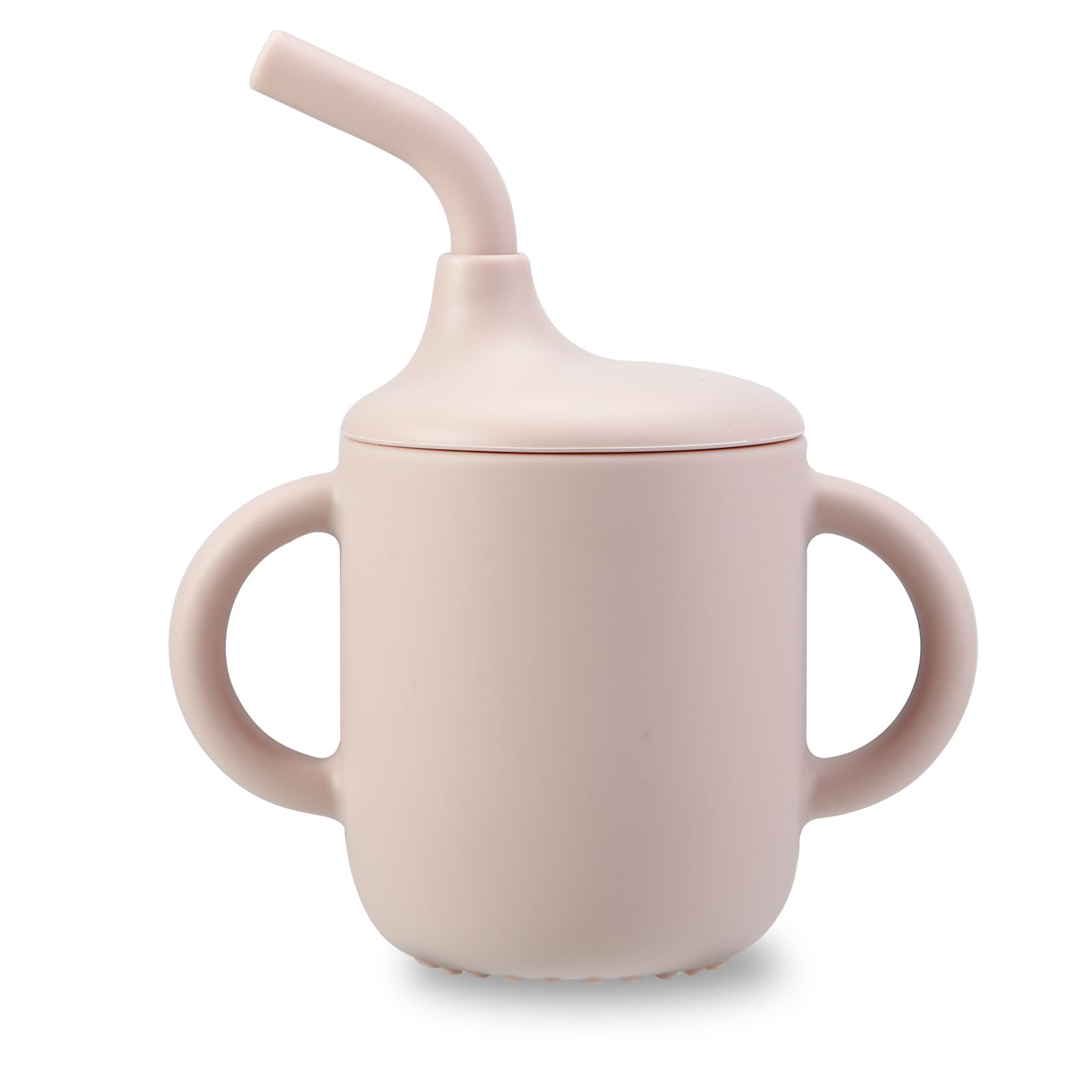 PandaEar Cup Trinklernbecher Silikon mit Strohhalm