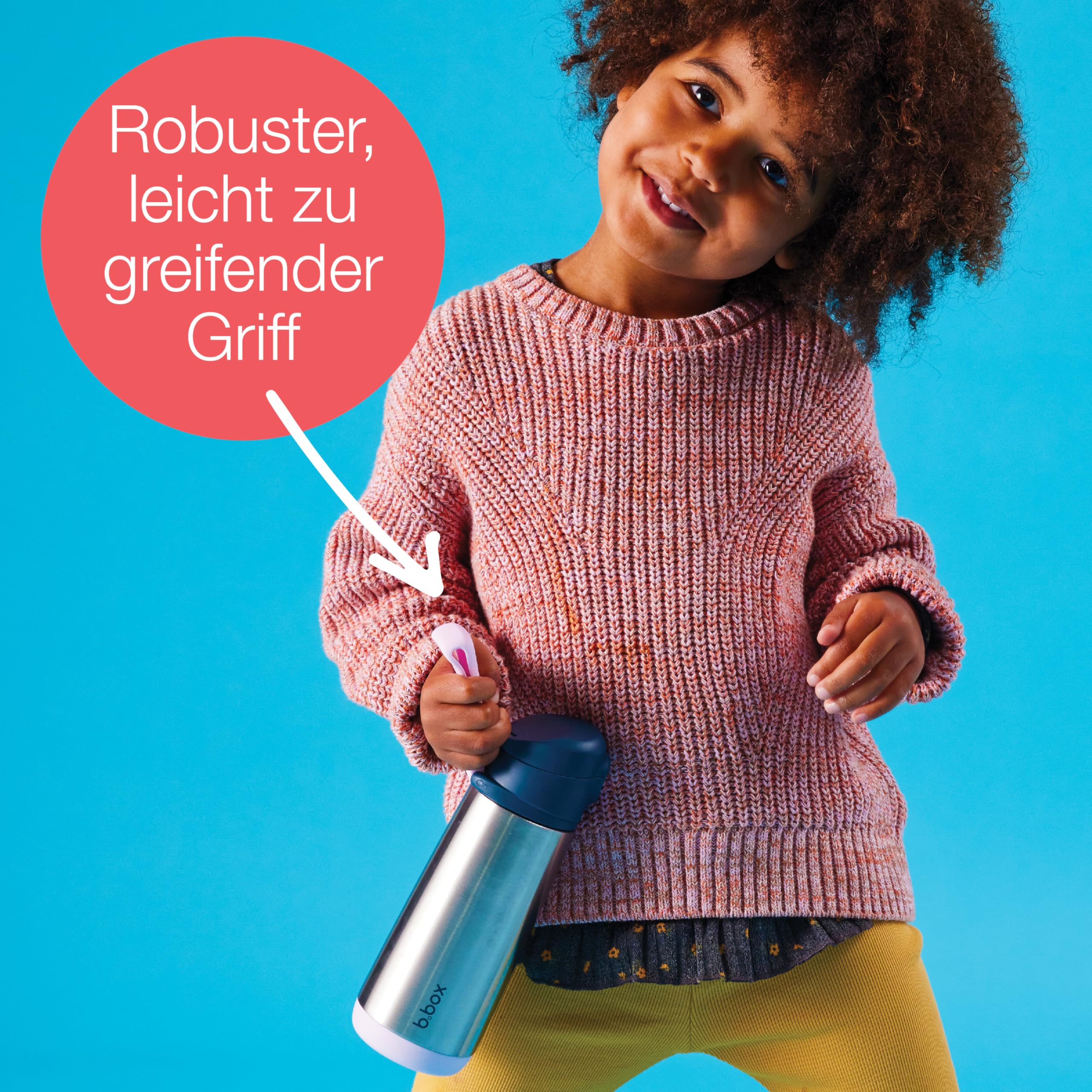 b.box Insulated Drink Bottle Trinkflasche 500ml Blau Schnabel