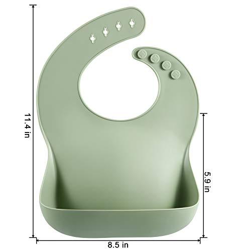 PandaEar Bibs Silikon Lätzchen Rosa Gelb 2er Auffangschale