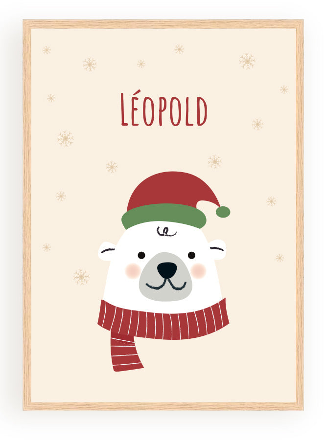 Les Petits Citrons La Papeterie Tiere Weihnachten Poster Renne A4 Rahmen