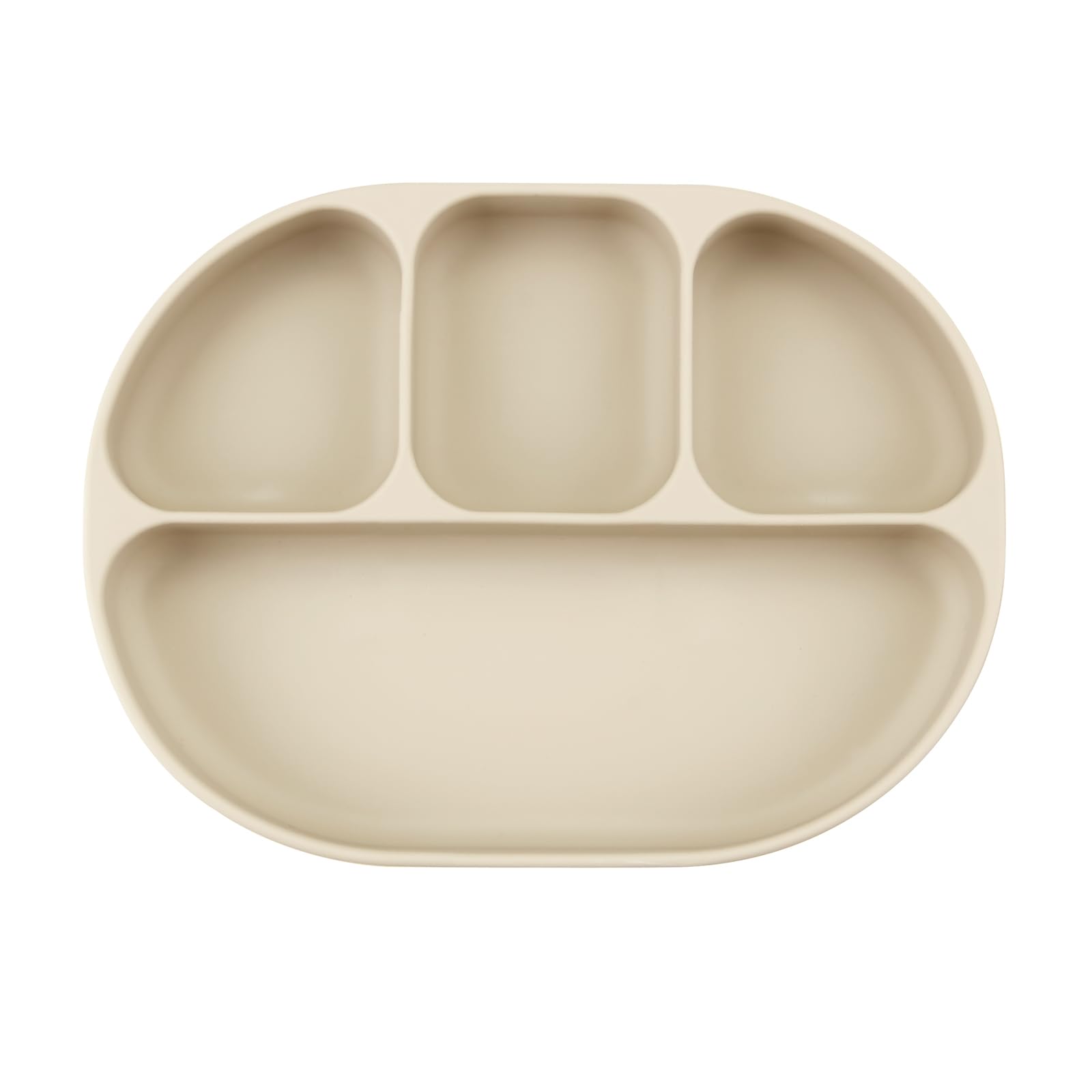 PandaEar Plates Saugteller Silikon 3er Pack mit Fächern
