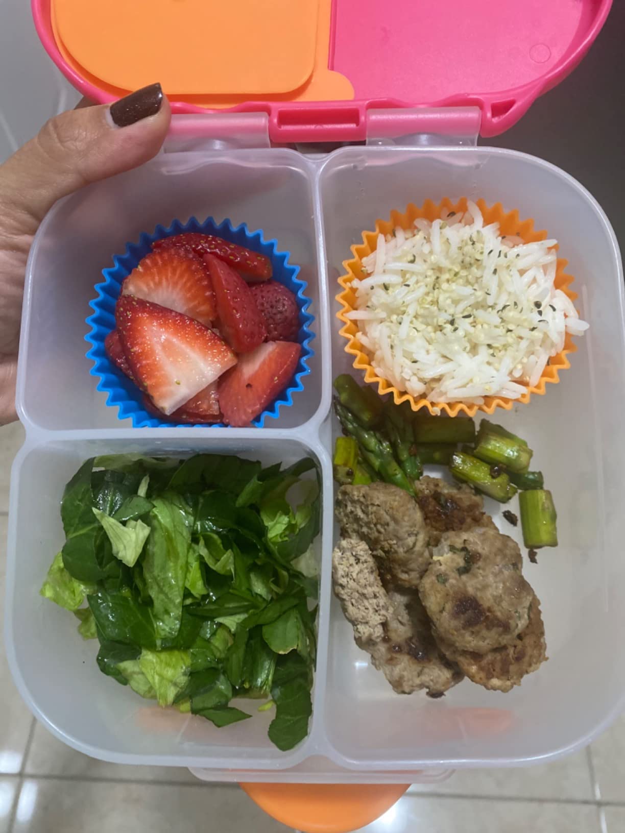 b.box Mini Lunchbox Brotdose Blauer Schiefer auslaufsicher