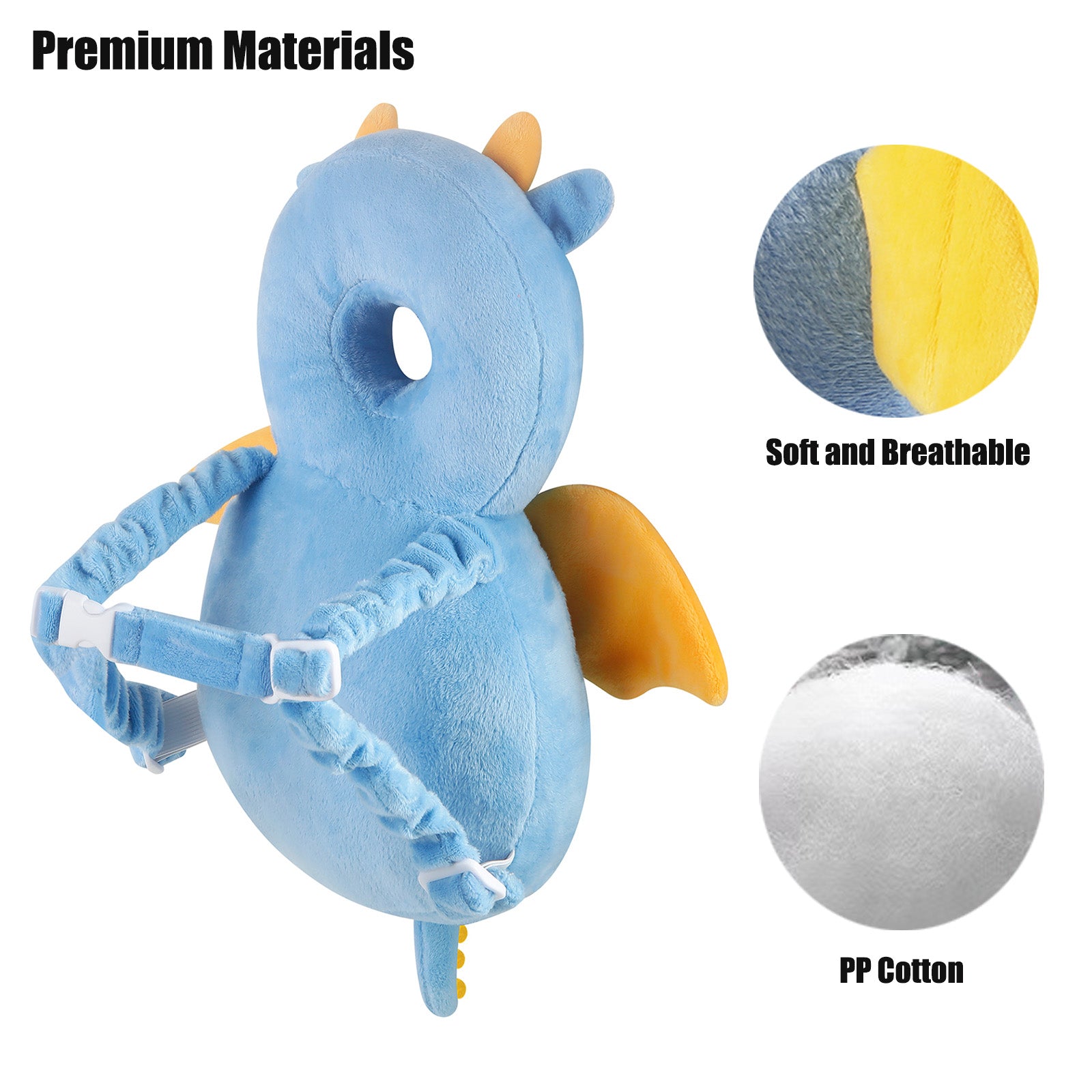 PandaEar Safety Kopfschutz Rucksack Baby Blau