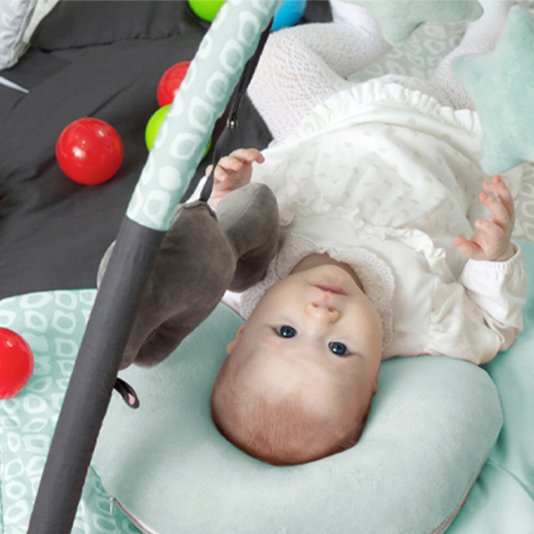 BabyJem Oyuncak Spielteppich 140 cm Baumwolle altrosa 2in1 Sack