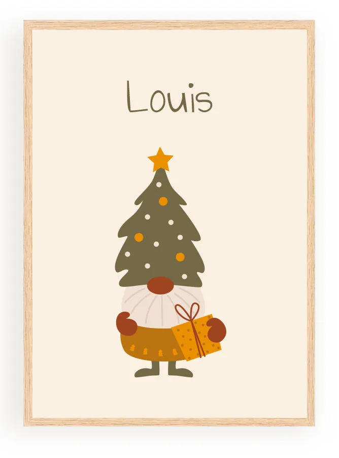 Les Petits Citrons La Papeterie Lutins Poster Bonnet Sapin A4 Rahmen