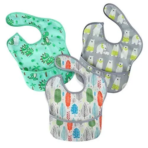 PandaEar Bibs Stoflätzchen 3er Pack wasserdicht mit Tasche