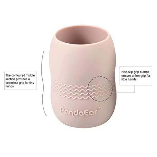 PandaEar Feeding Set Krabbe Babygeschirr Silikon Pink saugfest