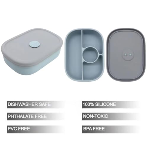 PandaEar Food Storage Bento Box Brotdose Blau 4 Fächer