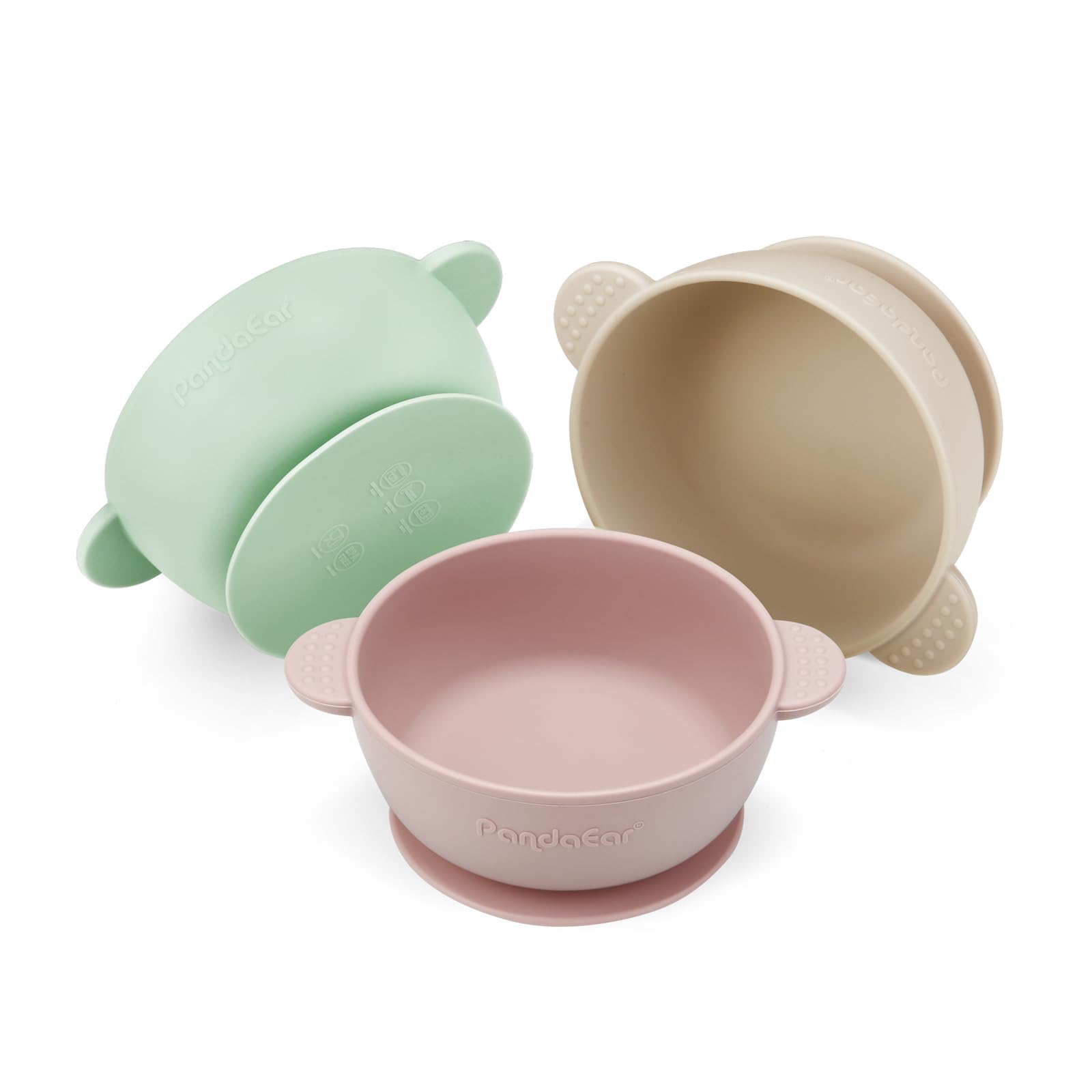 PandaEar Bowl Saugschüssel 3er-Set Silikon BPA-frei