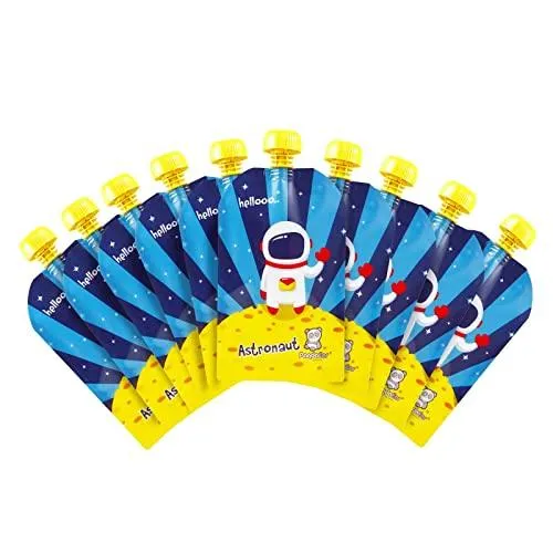 PandaEar Food Pouches Quetschbeutel 180ml 10er Astronaut