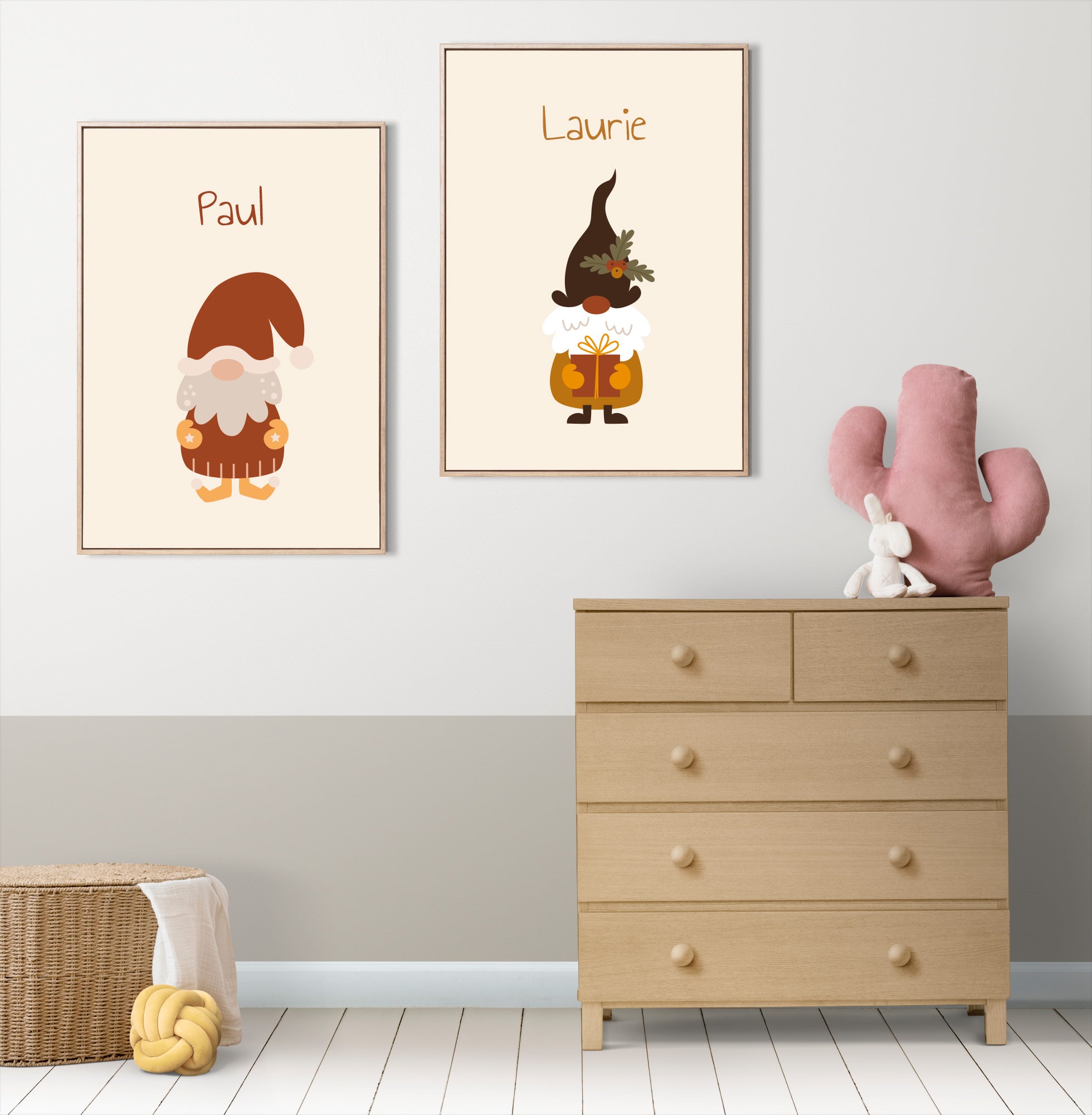 Les Petits Citrons La Papeterie Lutins Poster Bonnet Sapin A4 Rahmen