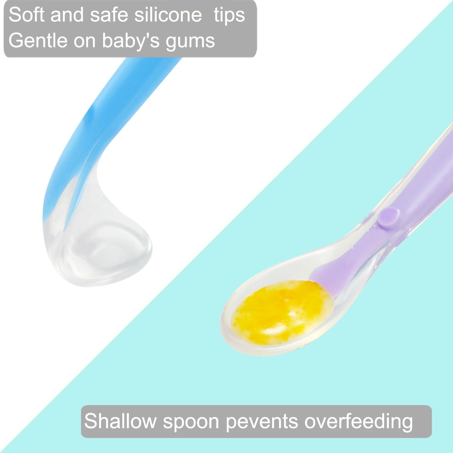 PandaEar Utensils Soft Spoons Babylöffel 6er Pack Silikon