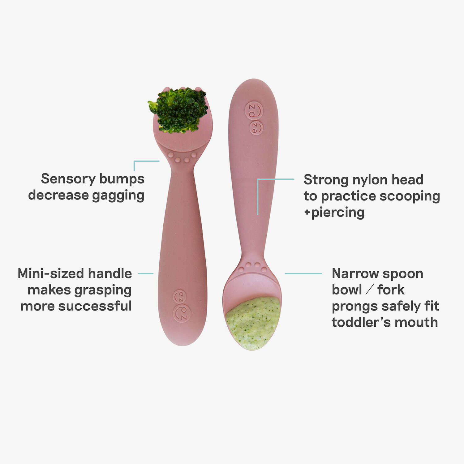 ezpz Kit 3 Practice Feeding Skills Lernteller Silikon Blush